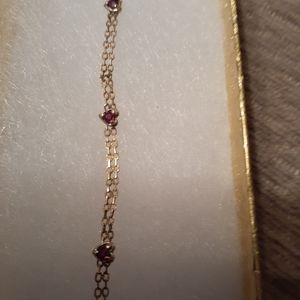 14kt Gold & Ruby Bracelet